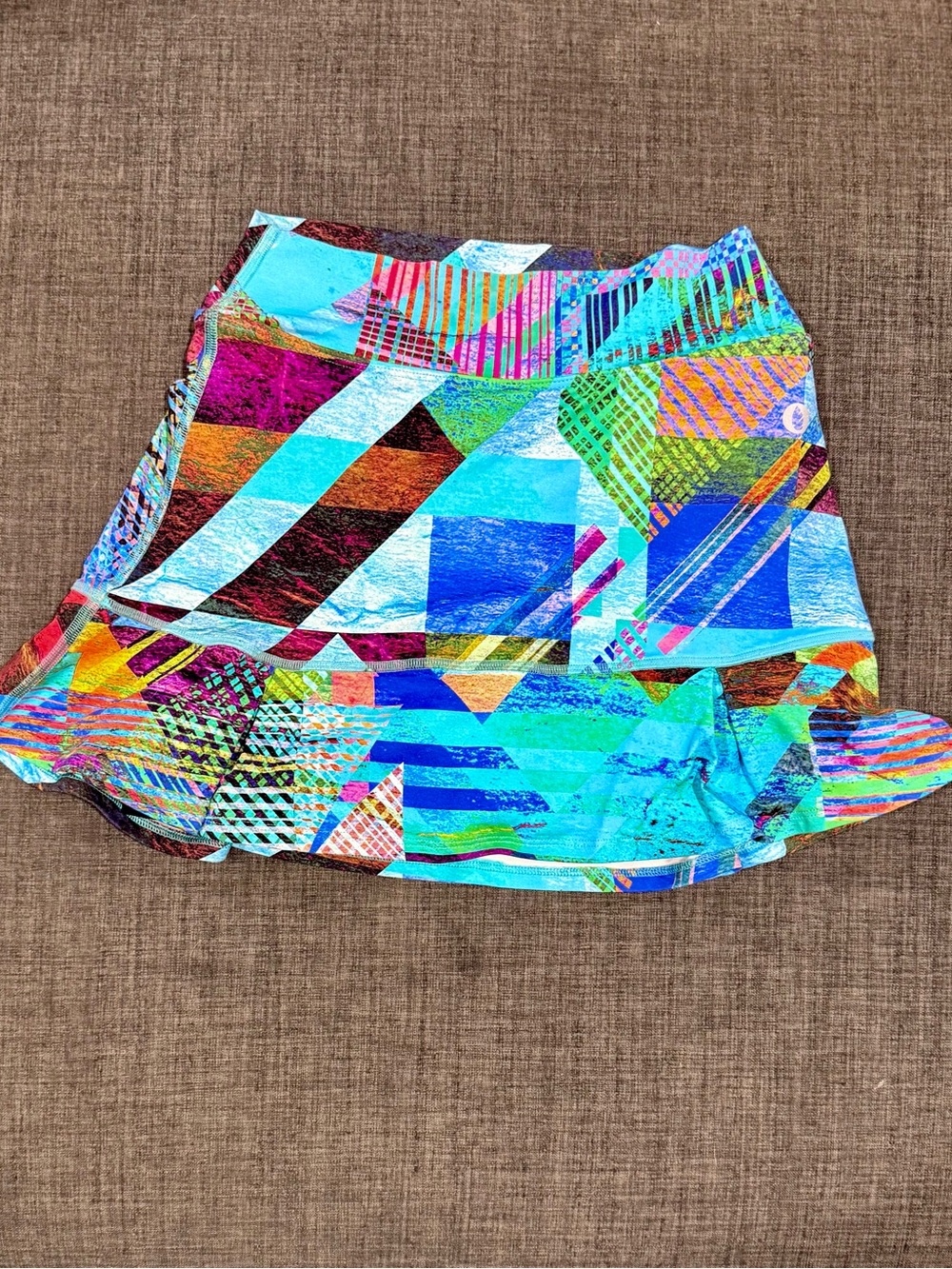 Dona Jo Multicolor Geometric Print Women's Golf & Tennis Skirt
